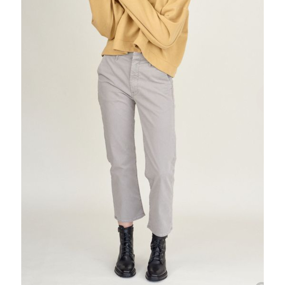 Mother Tomcat Prep Crop Twill Pant Trousers Killing Time Cement Women's size 29